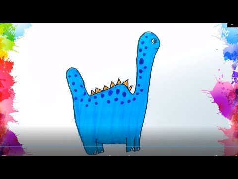 coloring Dinosaur for kids | ألوان للأطفال | تلوين الديناصور للصغار
