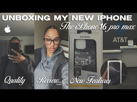 IPHONE 16 PRO MAX UNBOXING (black titanium) | features, accessories, and set up ♡