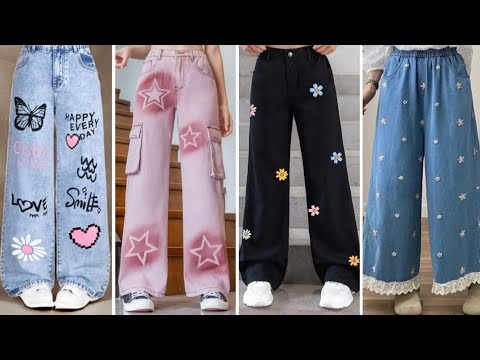 Trending Jeans Designs 2025 ❤️‍🔥 | Baggy Pants For Girls | Plazo Jeans Designs🌸