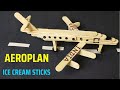 How To Make Ice Cream Stick AEROPLANE Easy Popsicle Crafts For Kids Ice Cream Sticks Craft DIY