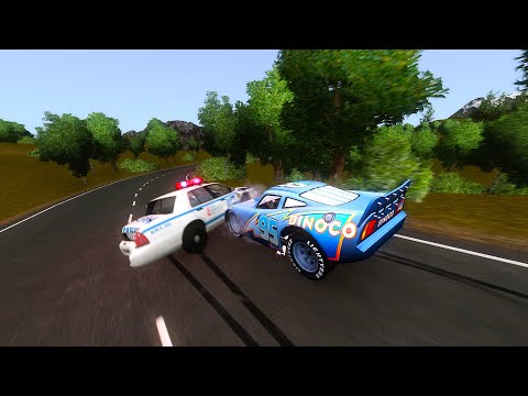 Crazy Rayo Dinoco McQueen Crashes - GTA 4 Real Car Crashes Ep.14