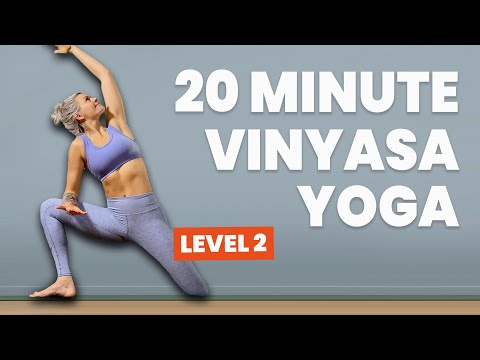 20 Minute Intermediate Vinyasa Yoga - Strong Stretchy Flow