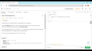 YouTube video '162. Find Peak Element | Leetcode | Arrays | Fundamentals'
