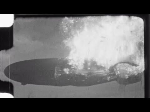 Hindenburg Zeppelin Disaster: NEW footage shows start of fire (reverse angle)
