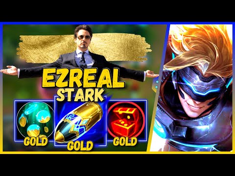GANHEI OURO INFINITO (GOLD) COM ESSAS NOVAS RUNAS PARA O EZREAL ADC | BUILD + PRIMEIRO ATAQUE | LOL