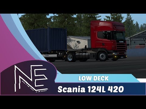 Scania 124L 420 serie 4 low deck with Krone Box Liner