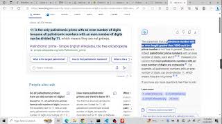YouTube video 'Leetcode 866. Prime Palindrome (number theory)'