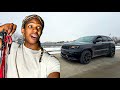 CUTTING UP IN SRT JEEP ON THE HIGHWAY INSANE PULLS