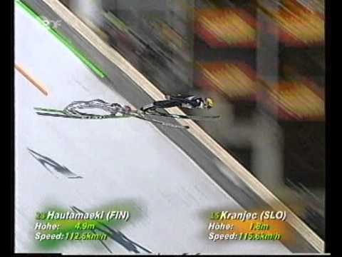 Robert Kranjec (215m) & Matti Hautamaeki (231m) - Planica 2003 - video analysing