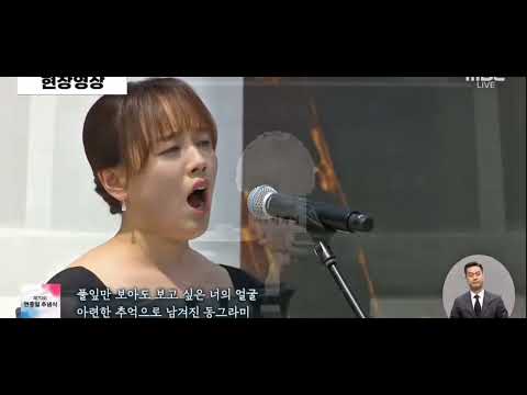 70주년 현충일 추념식에서 나를 울컥하게 만든 소프라노 이해원의 "보고 싶은 얼굴" (작사 김치경 작곡 신귀복)