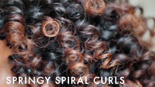 Springy Spiral Curls With Flexi Rods | Natural Hair