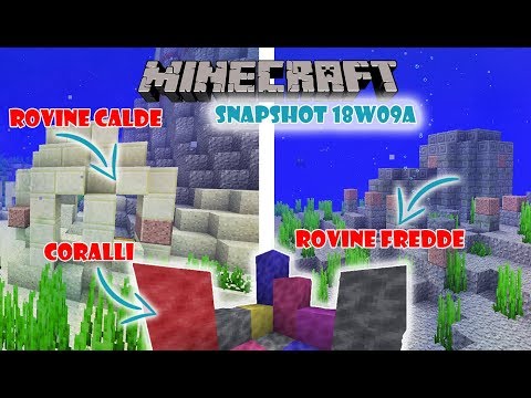 ROVINE SOTTOMARINE E BLOCCHI DI CORALLO!- MINECRAFT ITA 1.13- Snapshot 18w09a