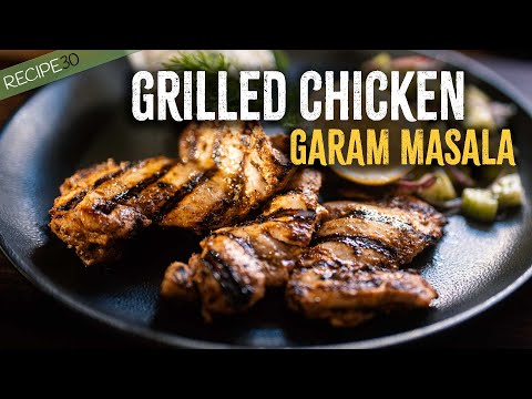 Garam Masala Grilled Chicken Thighs with Lemon Yogurt Marinade