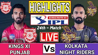 KKR vs KXIP IPL 2020 Match 20 Full Match Highlights | kxip vs kkr highlights | ipl 2020 highlights