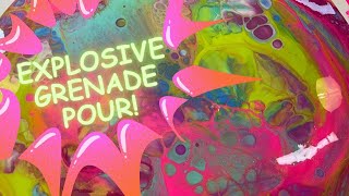 Super Dirty Metallic Grenade Pour |Fluid Art|