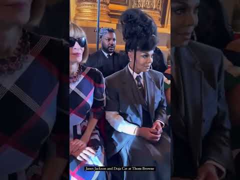 Anna Wintour, Janet Jackson and Doja Cat at Thom Browne show in Paris, France. #dojacat