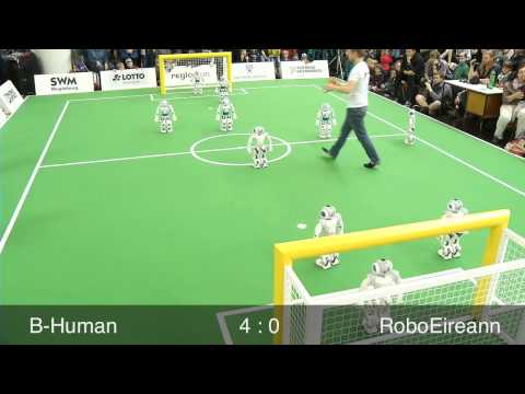 B-Human vs. RoboEireann, RoboCup German Open 2013, SPL Semifinal, 1st Half
