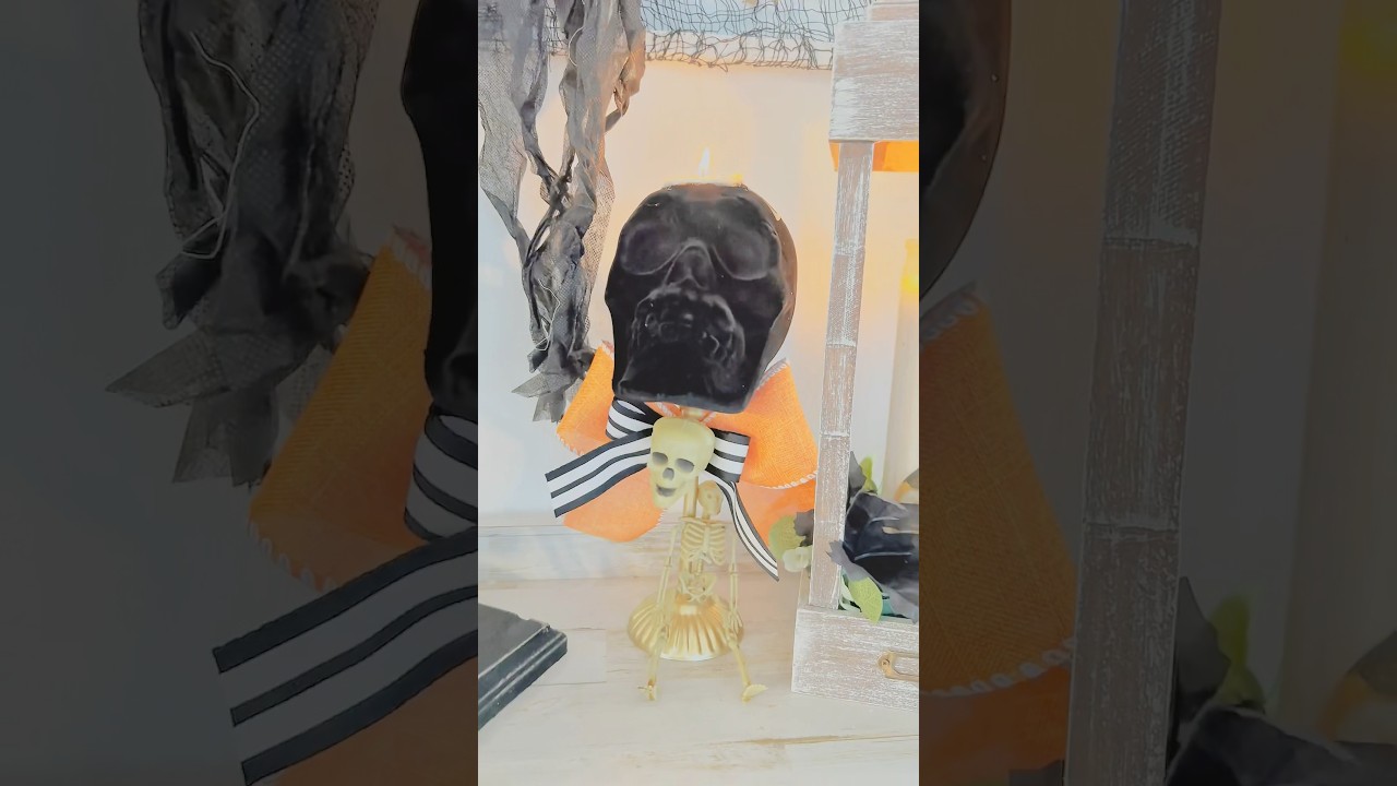 EASY  SPOOKY  DOLLAR TREE SKELETON TEALIGHT DIY #shorts  #halloween #dollartree