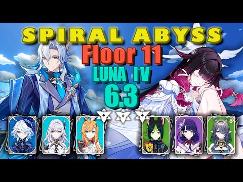 SPIRAL ABYSS: FLOOR 11 | LUNA IV: 6.3 Genshin impact | Gameplay no commented