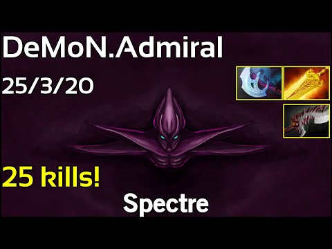 25 kills! DeMoN [Admiral] Spectre - Dota 2  7.18