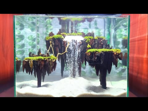 DIY Sand Waterfall Aquarium | Avatar Flying Island Version 2