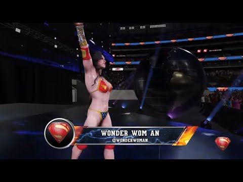 WWE 2K18 Wonder Woman vs. Fangirl - Extreme Rules/2 Out Of 3 Falls Match