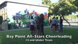 preview picture of video 'Bay Point All-Stars Cheerleading - 14 and under Team Practice July 2012'