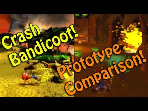 Crash Bandicoot - Early prototype VS final gameplay