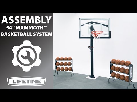 Lifetime Mammoth Bolt Down Basketball Hoop (54-Inch Tempered Glass)