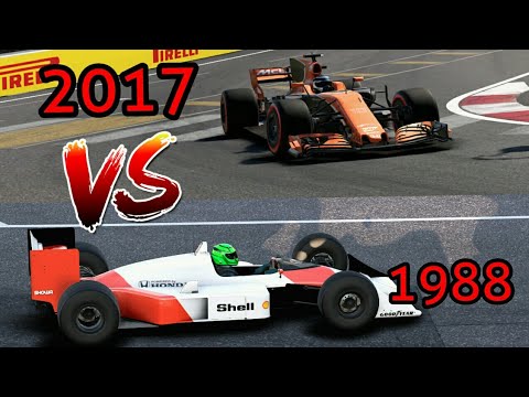 F1 2017 Speed Test| 2017 Mclaren Honda VS 1988 Mclaren MP4/4
