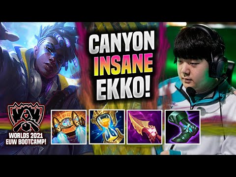 CANYON INSANE WITH EKKO! WORLDS BOOTCAMP EUW! - DK Canyon Plays Ekko JUNGLE vs Qiyana! |
