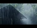 Sleep Instantly Within 3 Minutes with Heavy Rain & Thunder on Ancient House in Foggy Forest at Night