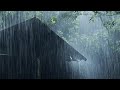 Sleep Instantly Within 3 Minutes with Heavy Rain & Thunder on Ancient House in Foggy Forest at Night