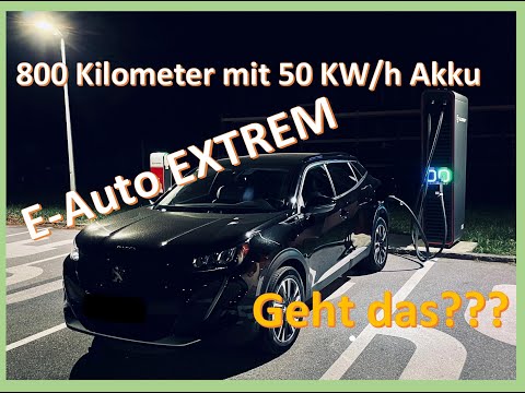 E-Auto EXTREM: 800km mit dem Elektroauto-Kleinwagen Peugeot e-2008