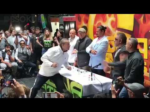 Alfredo Adame y Carlos Trejo se pelean en conferencia de prensa