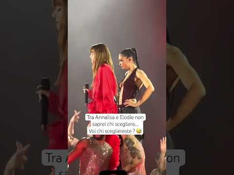 Tra #annalisa e #elodie 😂 #reaction #scelta #cantante #concerto #musicaitaliana #live #fans