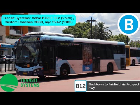 Transit Systems: Volvo B7RLE EEV (Voith) / Custom Coaches CB80, m/o 5242 (1303)