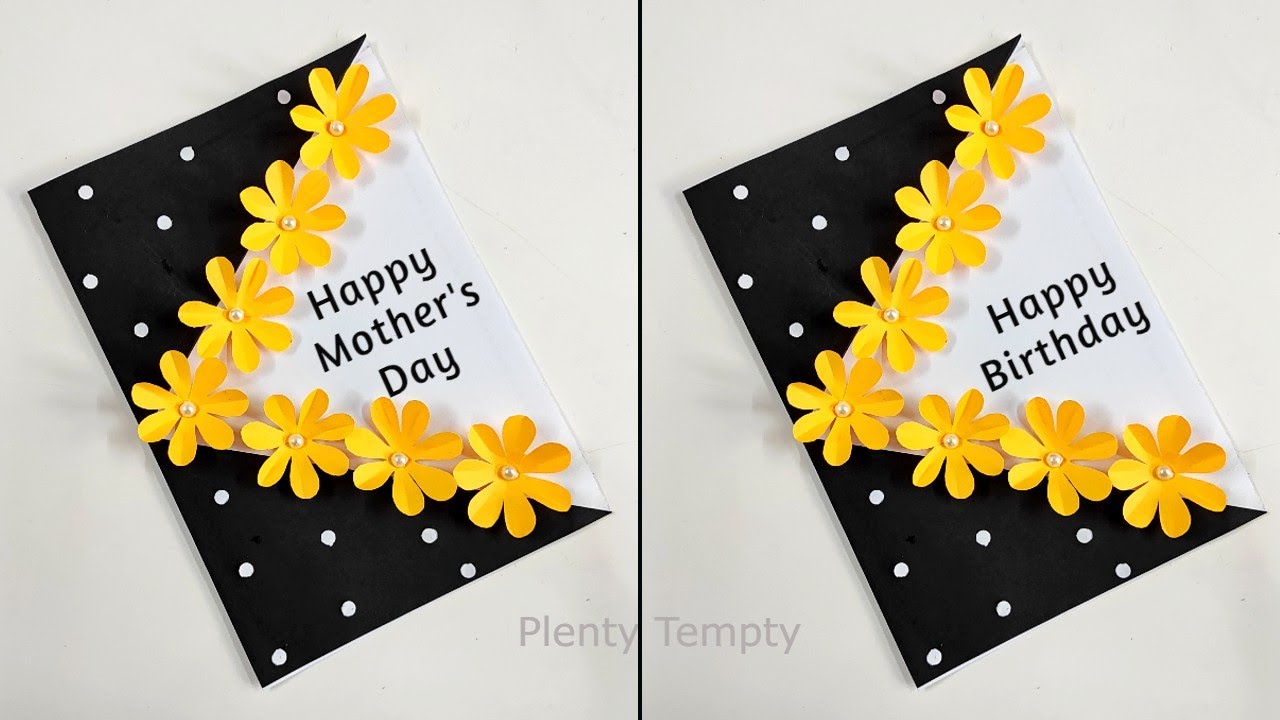 Birthday Card / Greeting Card Making Tutorials for Beginners / Birthday Card For Mom Handmade