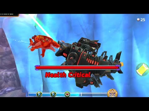 Tiny Meltdown vs Enemy Mechajira - Hungry Shark World