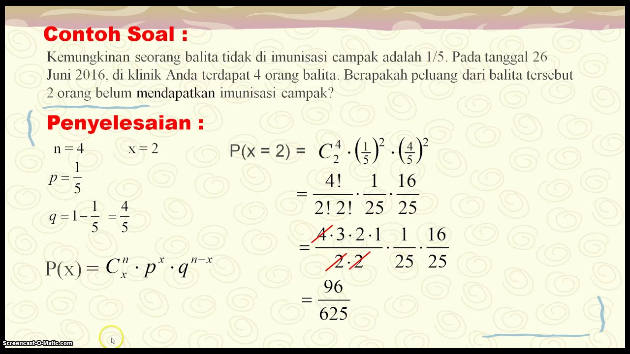 Distribusi Binomial (Distribusi Bernoulli) - Matematika Kelas 12 (Peminatan)