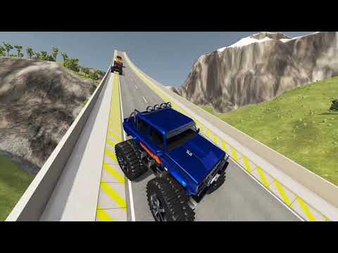 Cars Vs Chains | Cars Jumping With Giant Ramp | Big Ramp Jumps With Expensive Cars #5 - BeamNG.Drive