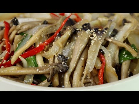 소금물에 절대 데치지 마세요! 기사식당 느타리버섯볶음 이렇게 만들어 쫄깃해요~