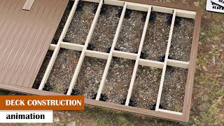 Building a Complete Deck without Foundations - Start to Finish (Animation)