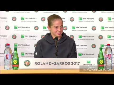 Jelena Ostapenko embarassing moment at press conference