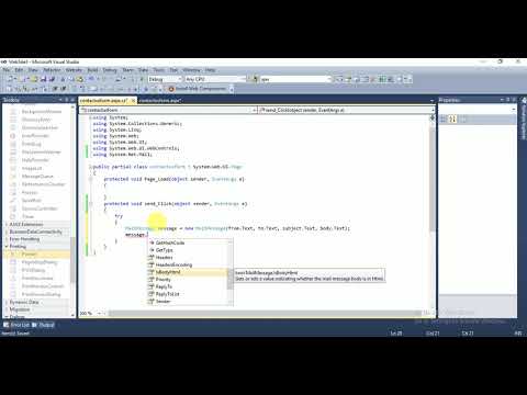 How to create a Contact Form with Email Sending with C# Asp .Net Web Form Application