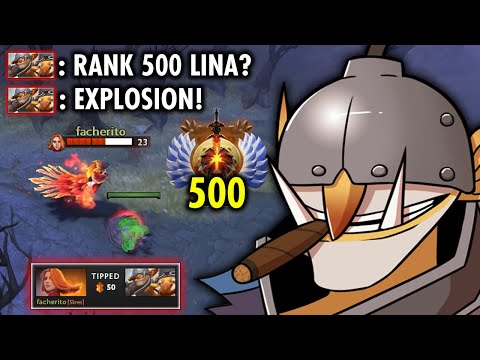 Laning vs Immortal Rank 500 Lina Mid - OMG Nonstop Delete 8000MMR IN 7.30!