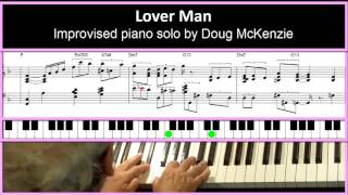 'Lover Man' - solo jazz piano tutorial