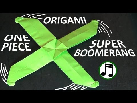 One-Piece Origami Super Boomerang