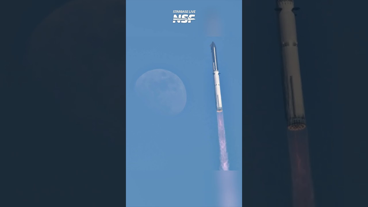 SpaceX Starship Flies Past THE MOON! #spacex #starship #space #rocket