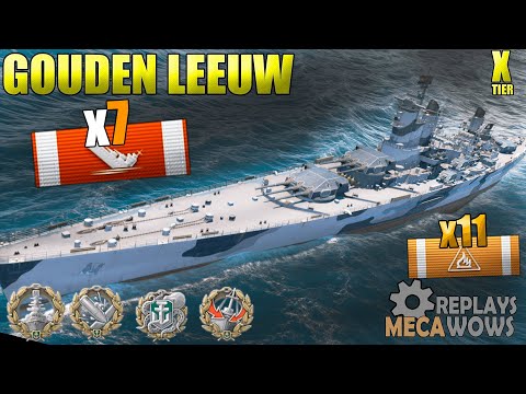 Gouden Leeuw 7 Kills & 244k Damage | World of Warships Gameplay 4k